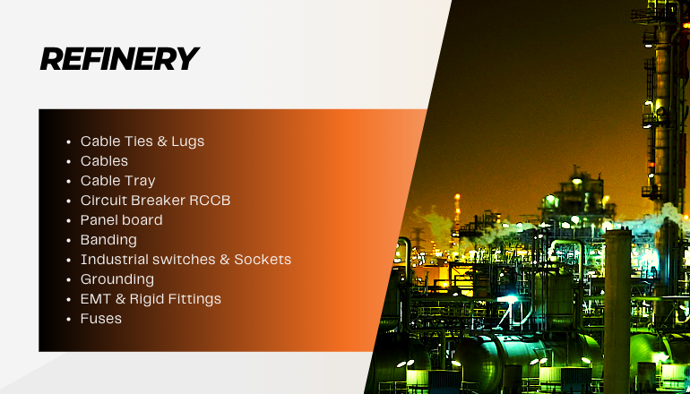 Best Electrical & Explosion proof material supplier for Refineries