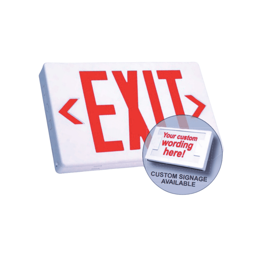 Exit Light 120/277 Ezxteu-2-G-W-Em Double Face Green