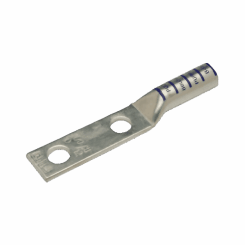 Cable Lug 2hole 4awg X 1/2" BBLU-4D1 Penn-Union