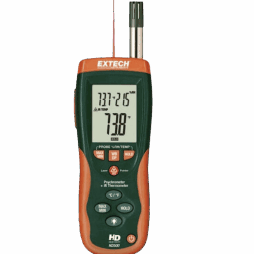 PSYCHROMETER WITH IR THERMOMETER UPTO 2501 DEG C EXTECH 2HZB6